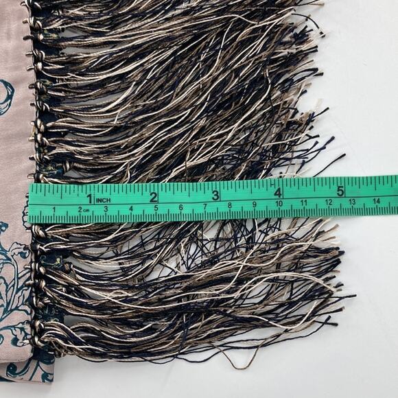 Pazuki Silk Patchwork Scarf Made In England 10.5 x 60 - Picture 12 of 13